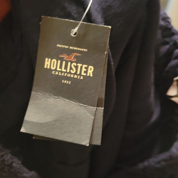 Hollister Womens Shorts Navy Blue S Lace Overlay Eyelet Pull on Short New - Picture 6 of 7